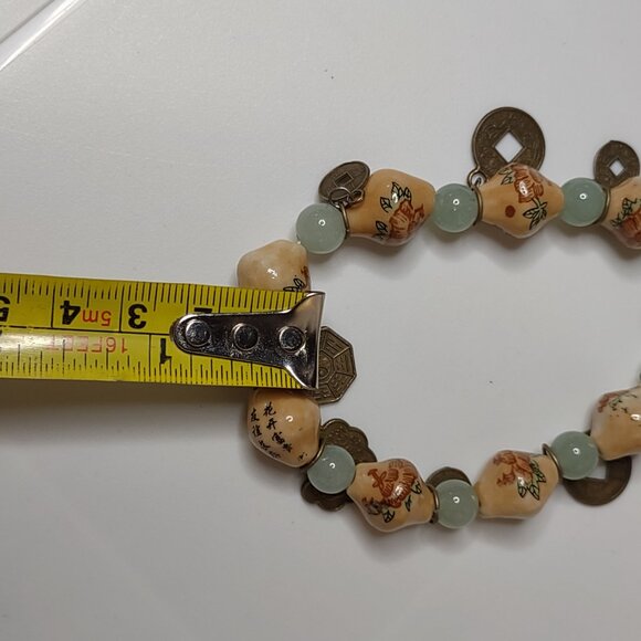 8 Inch Faux Coin Stretch Bracelet - Picture 10 of 10